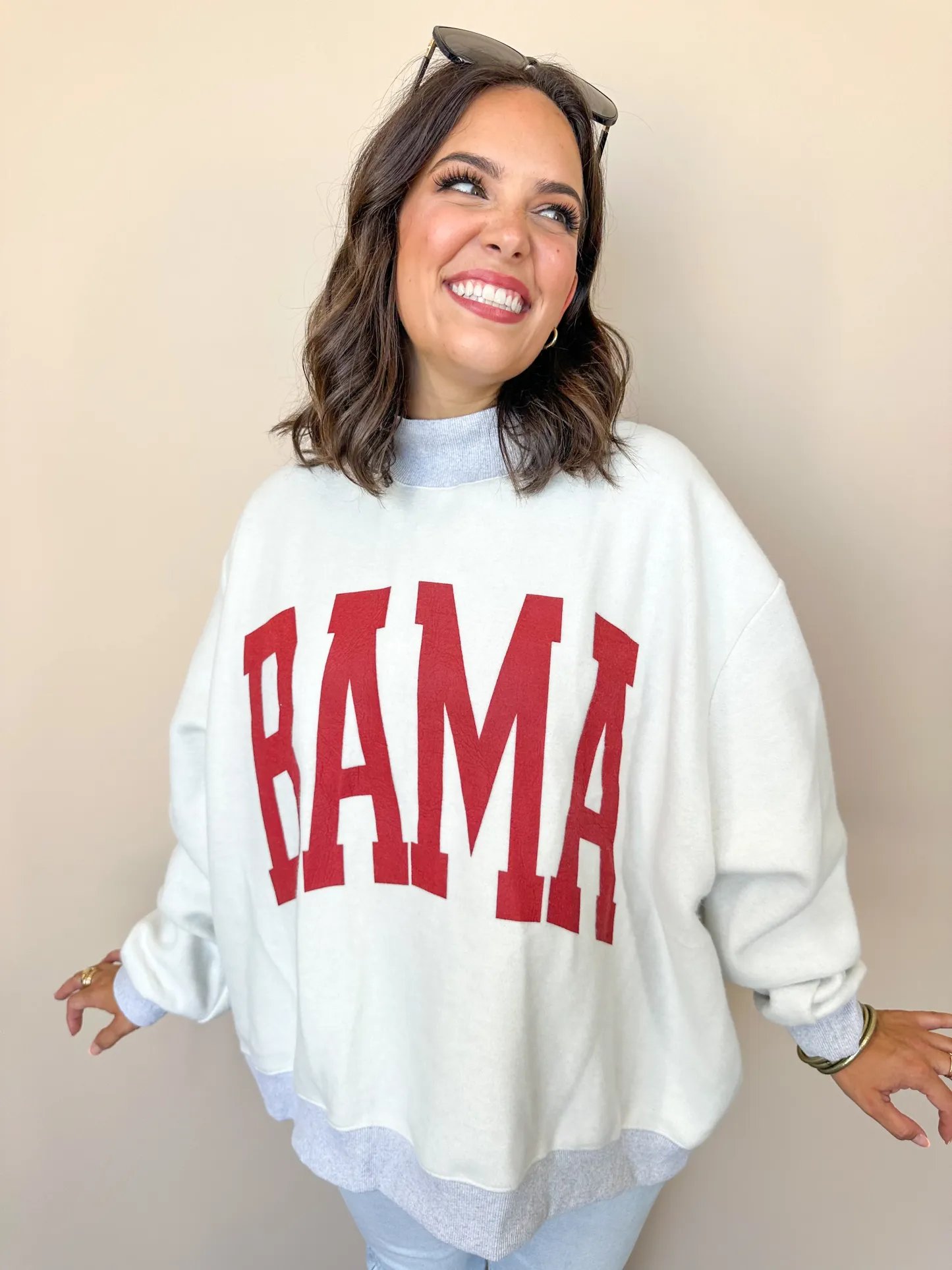 **PRE-ORDER**Alabama Game Day Mock Neck Reversible Sweatshirt