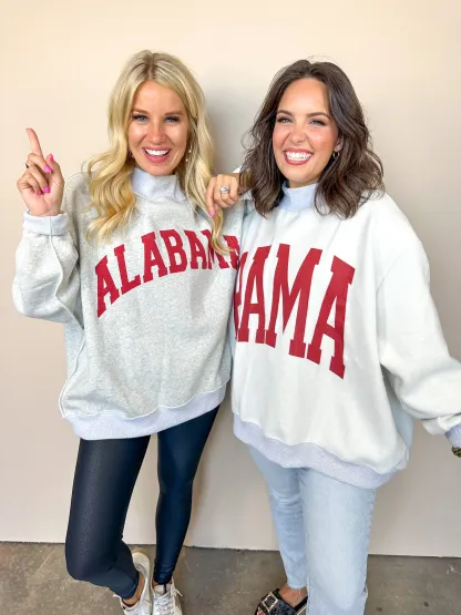 **PRE-ORDER**Alabama Game Day Mock Neck Reversible Sweatshirt