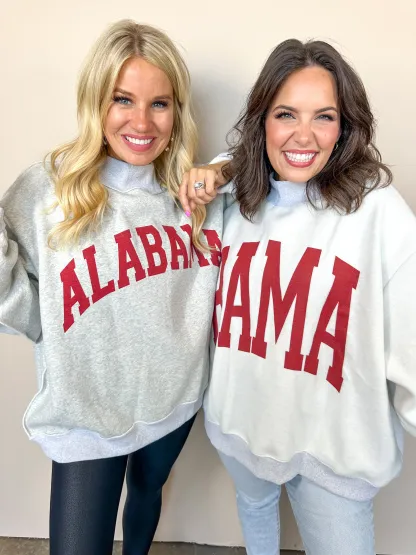 **PRE-ORDER**Alabama Game Day Mock Neck Reversible Sweatshirt