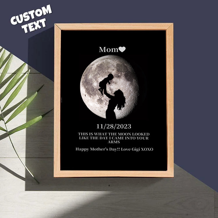 The Day You Were Born Gift - Personalized Moon Phase Wall Art Gift - Mother's Day Gift