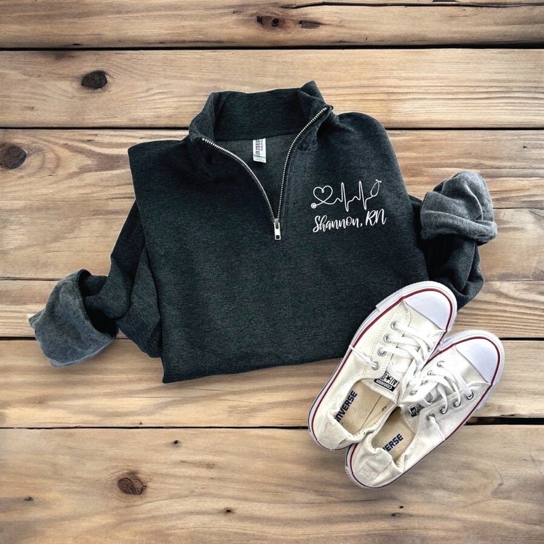 Custom Printing Nurse Quarter Zip Sweatshirt