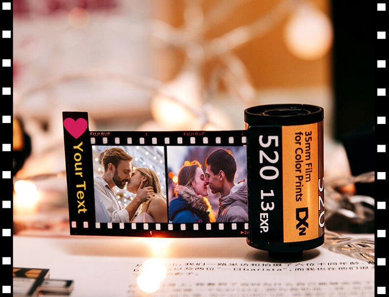  Personalized Photos Film Roll Keychain