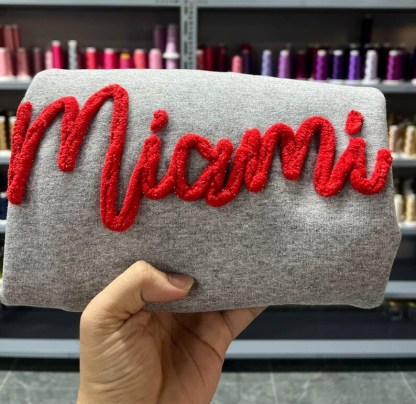 Personalized Chenille Yarn Embroidered Sports Team Sweatshirt, High School Teams, Eagles, Colts spirit, custom name Chenille Patch,Cheer mom