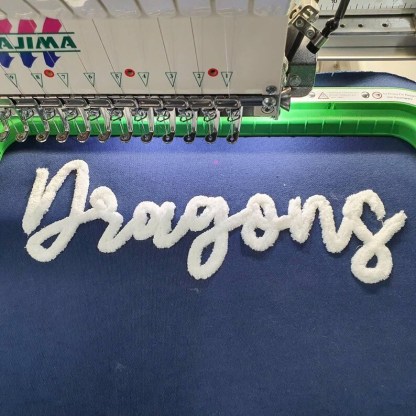 Personalized Chenille Yarn Embroidered Sports Team Sweatshirt, High School Teams, Eagles, Colts spirit, custom name Chenille Patch,Cheer mom