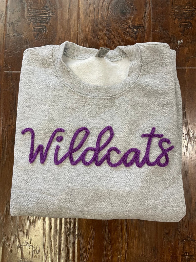 Chenille Letter Sweatshirt Team Sports Shirts Spirit wear Sports Mom Spirit Shirts Team Mom Fuzzy Letters for teacher