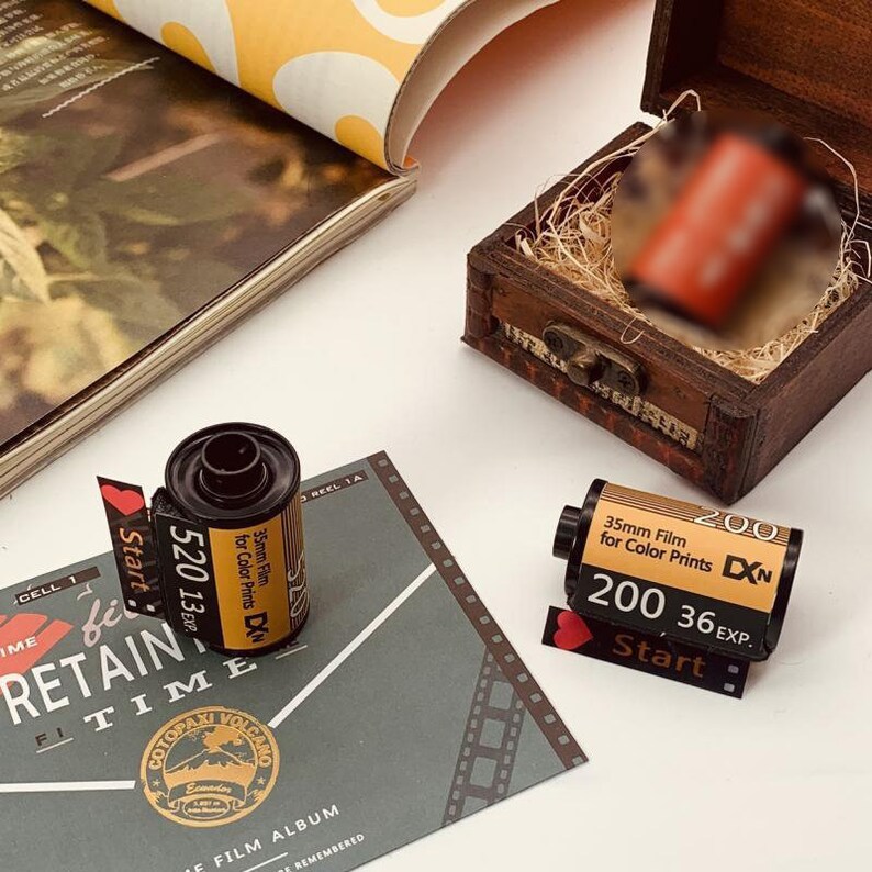  Personalized Photos Film Roll Keychain