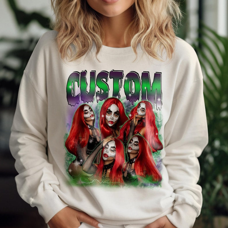 Custom Girl Friend Photo Halloween Vintage Tee/Sweatshirts