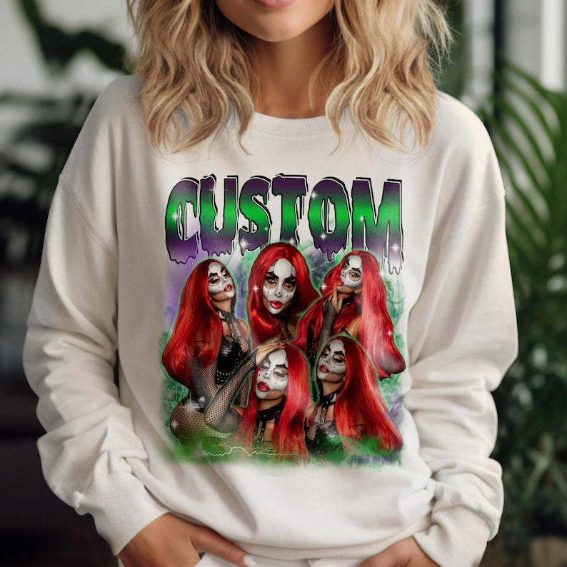 Custom Girl Friend Photo Halloween Vintage Tee/Sweatshirts