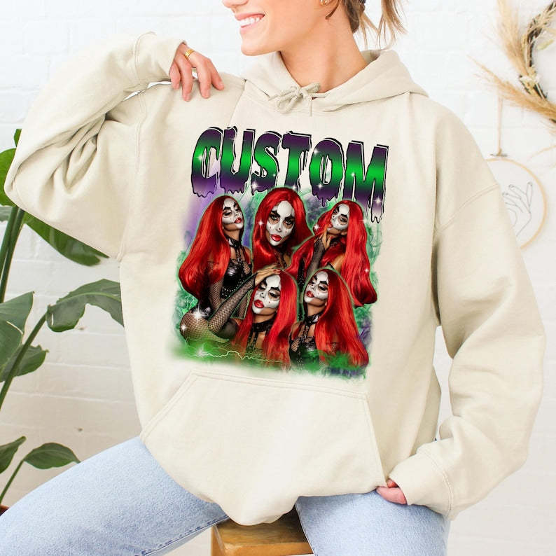 Custom Girl Friend Photo Halloween Vintage Tee/Sweatshirts