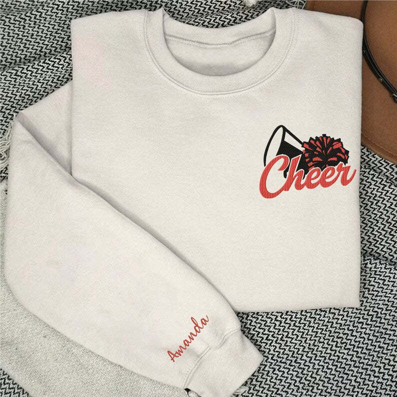 Personalized Embroidery Cheer Sweatshirt, Cheer Competition Outfit