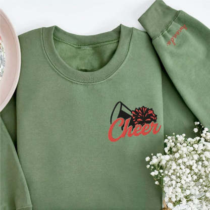 Personalized Embroidery Cheer Sweatshirt, Cheer Competition Outfit