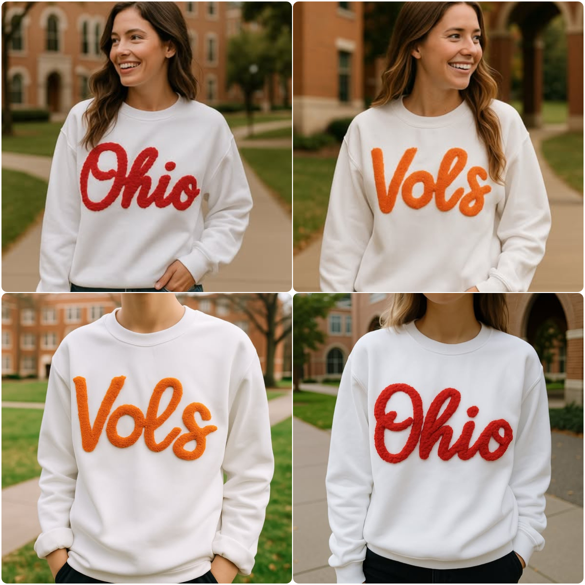 Ohio Pullover, Chenille Embroidered Sweatshirt, Team Sweatshirt, OH Pullover, School Mascot