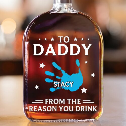 To My First And Forever Hero - Family Personalized Custom Whiskey Bottle - Father's Day, Gift For Dad, Grandpa