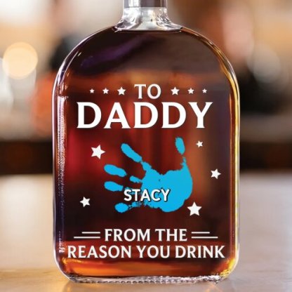 To My First And Forever Hero - Family Personalized Custom Whiskey Bottle - Father's Day, Gift For Dad, Grandpa