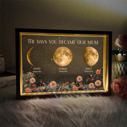 Personalized The Days You Became Our Mum Moon Phase Lightbox