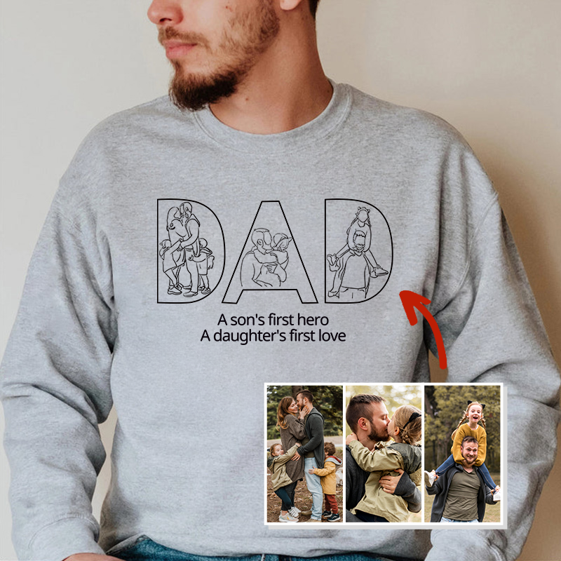 Best Dad Ever -Embroidered Sweatshirt For Father's Day - Gifts for Dad, Papa, Daddy and Grandpa