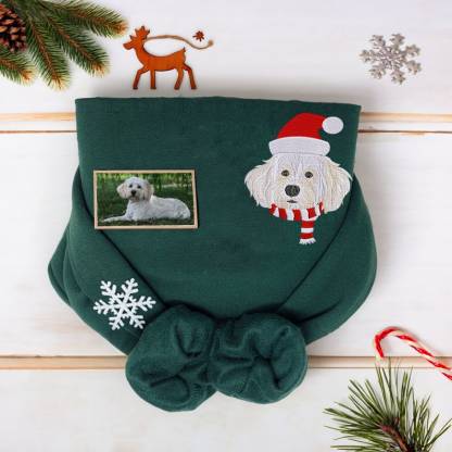 Dog Christmas Embroidered Sweatshirt,Christmas Gifts for Dog Lovers,Merry Dogmas