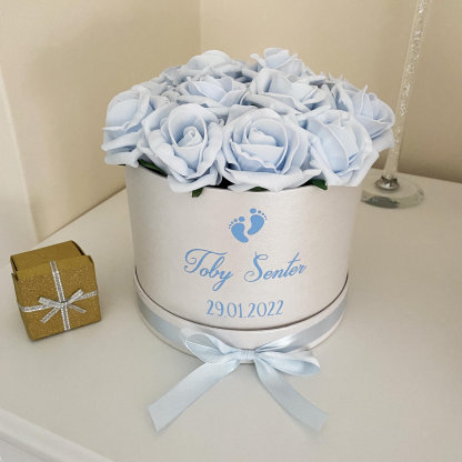 Personalised Baby Shower Flower Hat Box, Mum To Be Gifts, Newborn Baby Shower Gifts
