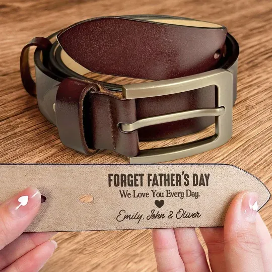 Personalized Engraved Leather Belt Gift For Dad Funny Gift For Husband