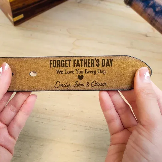 Personalized Engraved Leather Belt Gift For Dad Funny Gift For Husband