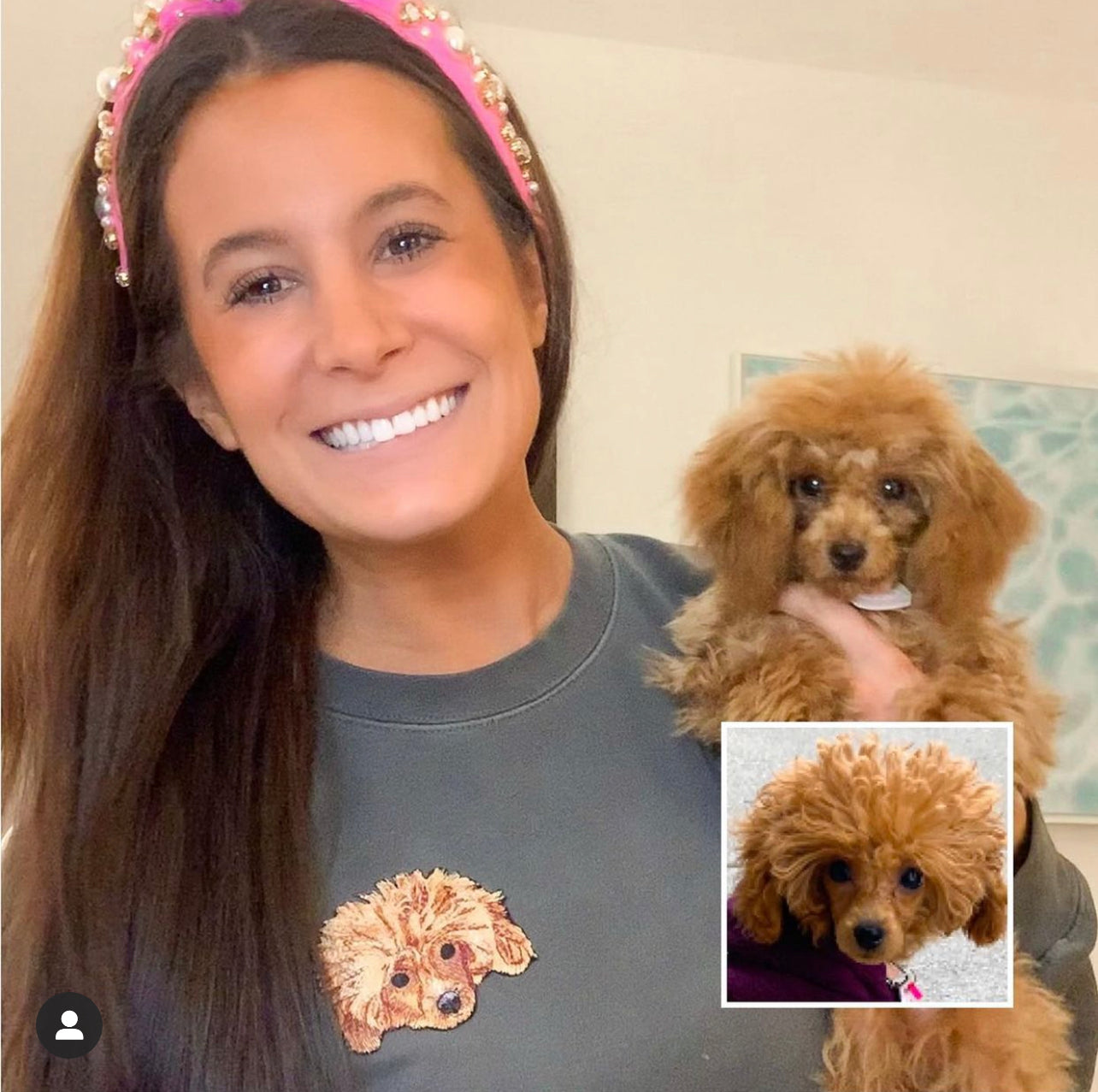 The Custom Embroidered Pet Portrait Patch Sweatshirt