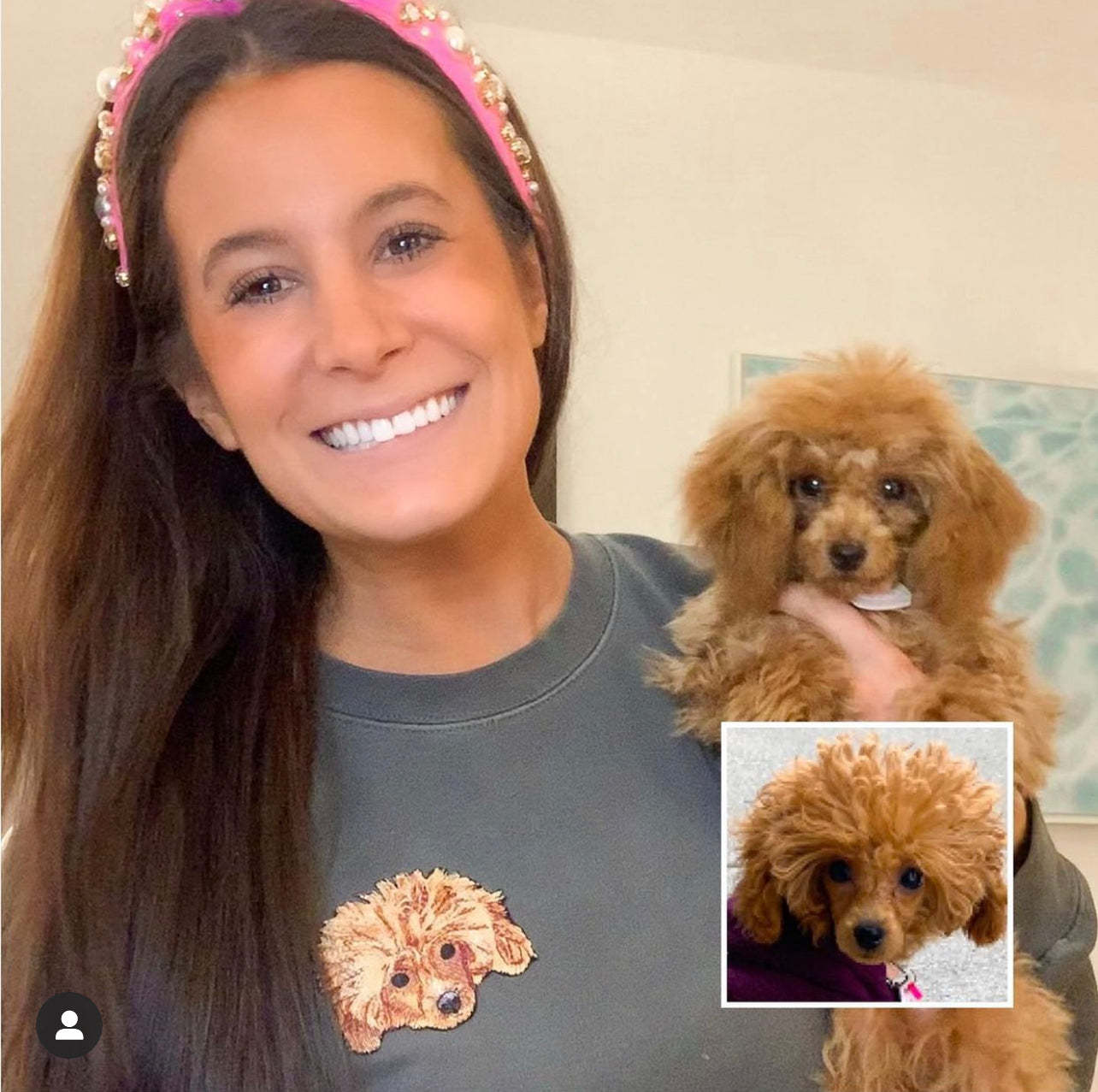 The Custom Embroidered Pet Portrait Patch Sweatshirt