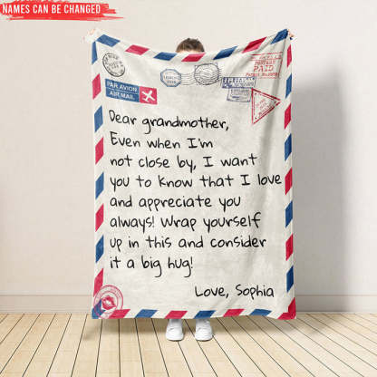 Personalized Family Letter Blanket Gift For Birthday Gifts For Her/Him