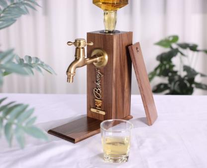 Personalized Embossed Named Wooden Whiskey Dispenser丨Engraved Alcohol Dispenser丨Home Bar Decor丨Beverage Dispenser丨 Fathers Day Gift-Creatgifts