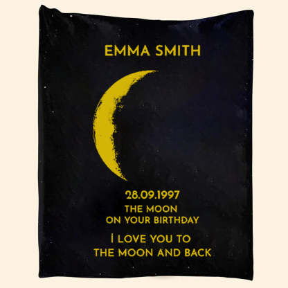 Custom Your Own Moon Phase Blankets Gift for Him/Her