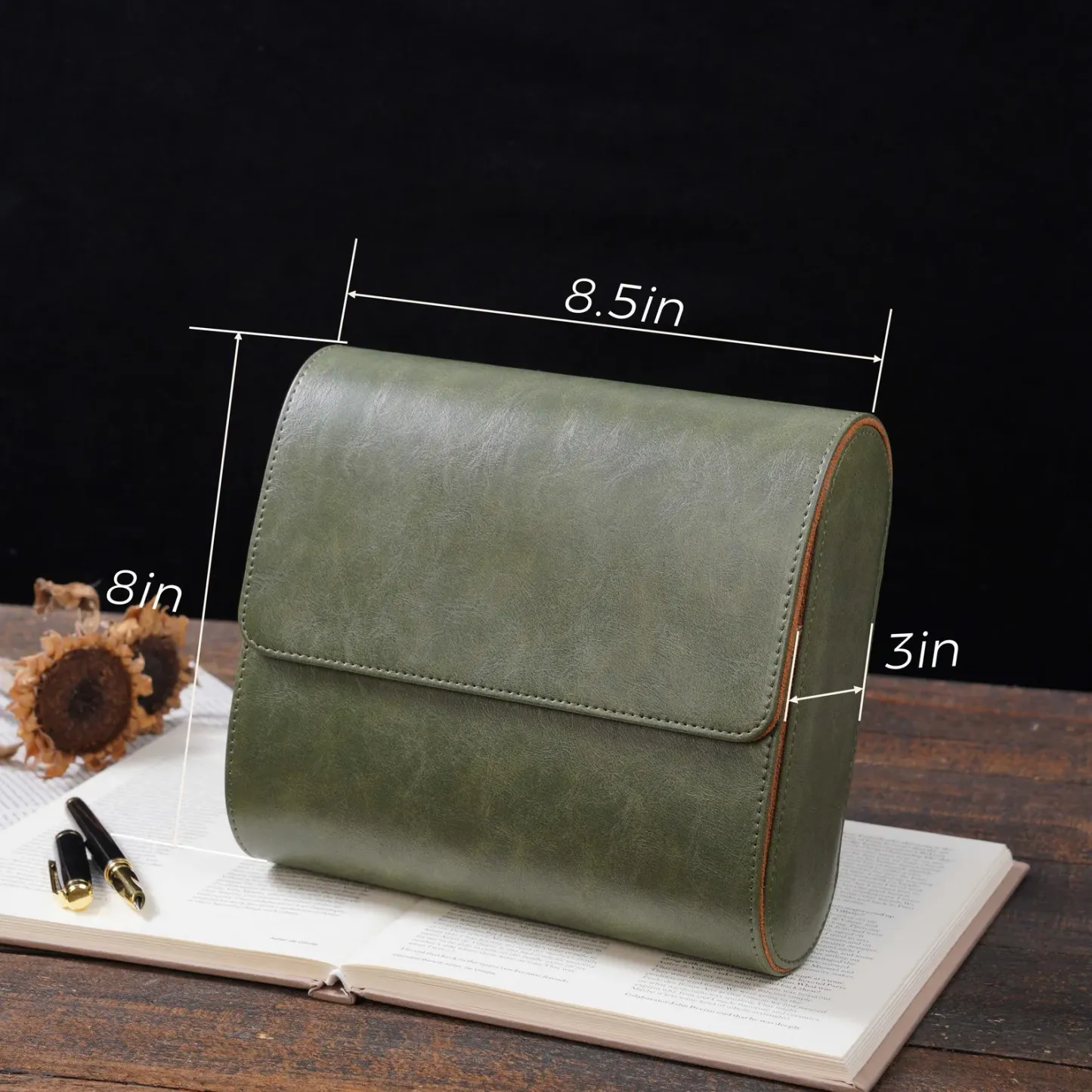 Compact watch roll travel case for easy and portable watch storage