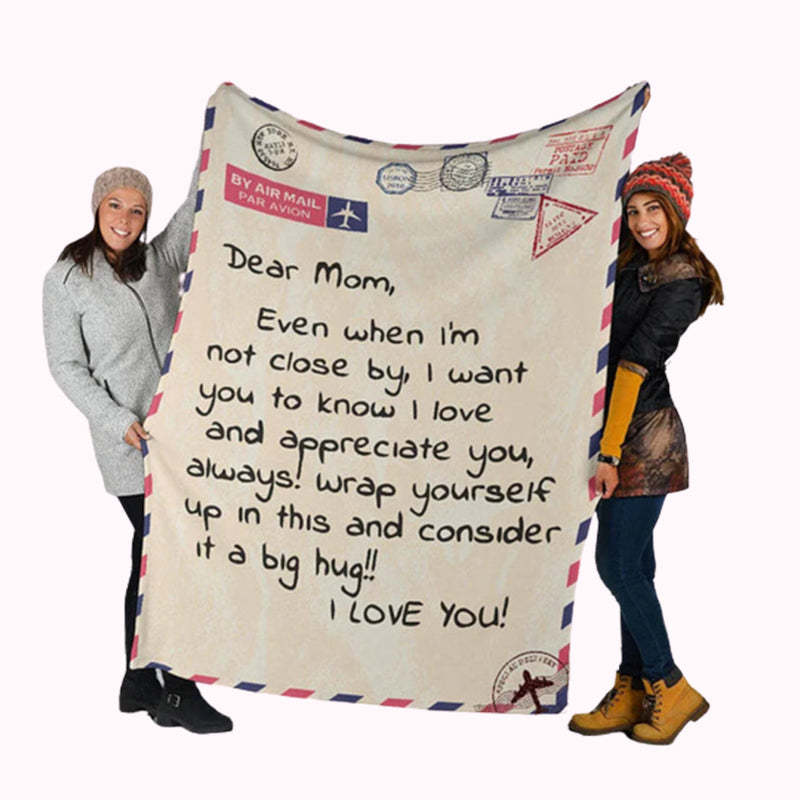 Mothers Day Gifts - Gifts for Mom - Personalized Mom Blanket - Letter 