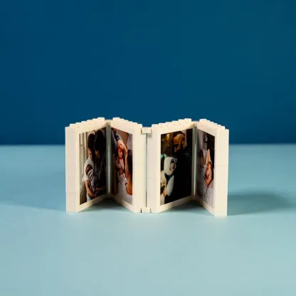 Personalized Fold-Out Daddy & Me Brick Photo Block Gift