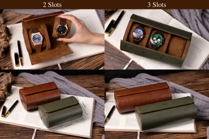 Durable PU leather watch case with strong and stylish design