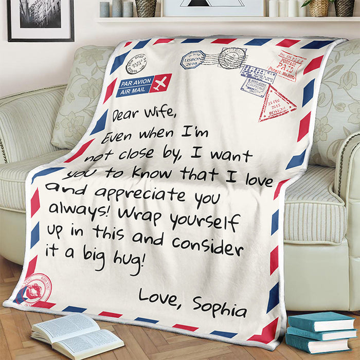 Personalized Family Letter Blanket Gift For Birthday Gifts For Her/Him
