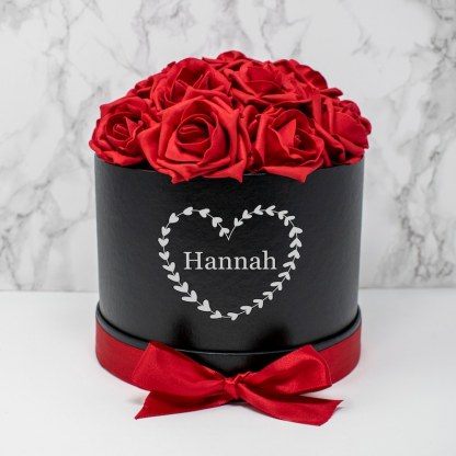 🌹Luxury Monogram Valentines Flower Box, Gifts for Valentines, Galentines Day Gift, Red Rose Box, Home Decor Gift, Bridesmaid Flowers-Creatgifts