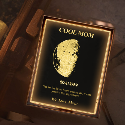 Custom for Mom Art Picture Mirror/Real Moon Phase Mother's Day Gift