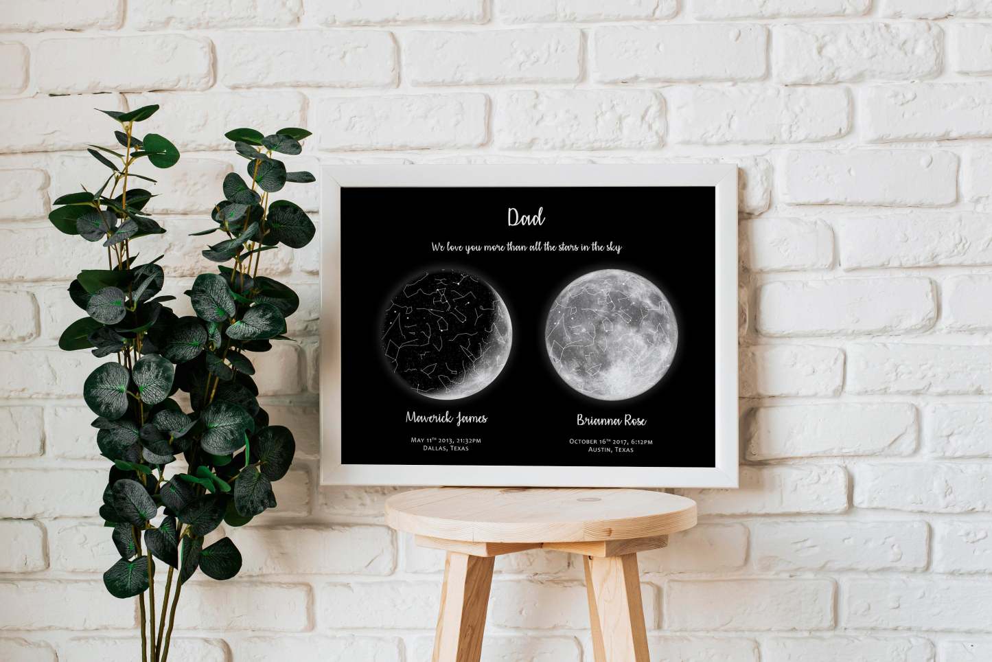 🎁Mother's Day Gift🌔Custom Moon Night Sky Print Family Gift