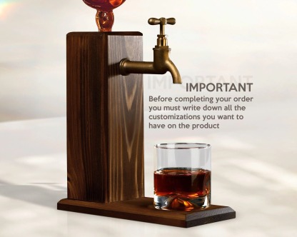 Personalized Embossed Name Wooden Whiskey Dispenser, Wood Dispenser, Liquor Dispenser, Home Bar Decor, Beverage Dispenser, Bar Decor-Creatgifts
