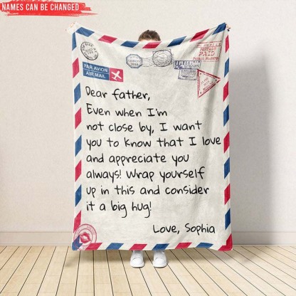 Personalized Family Letter Blanket Gift For Birthday Gifts For Her/Him