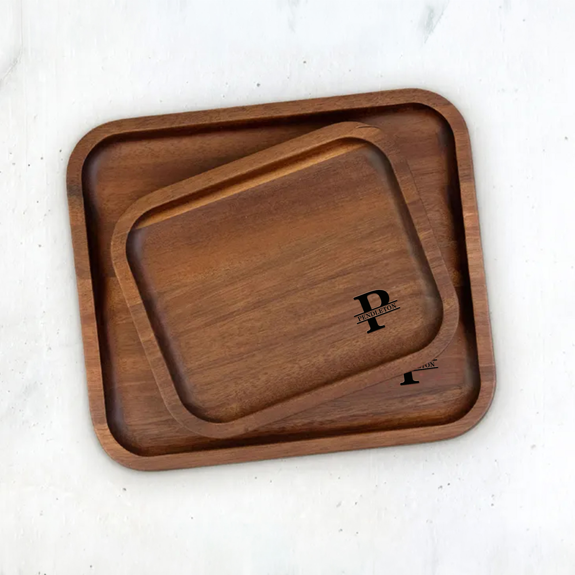 Custom Engraved Valet Tray for Dad – The Perfect Personalized Birthday Gift | Wood Catch All Tray for Keys, Wallet & Coins