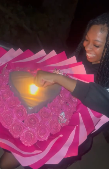 Everlasting Glitter Roses With Photo - Burnaway Edition