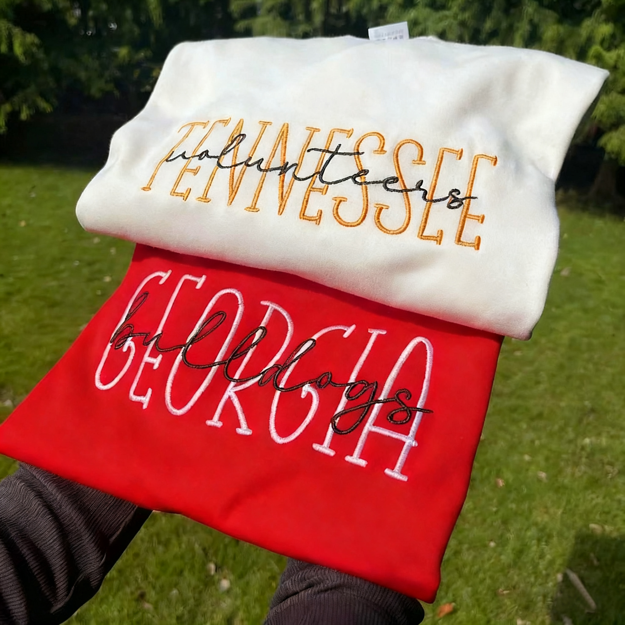 Custom Team Sequins Embroidered Sweatshirt with Bows