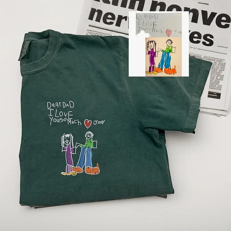 Custom Kids Art Drawing Sweatshirt, Unique Gift for Mom, Dad, or Grandparents