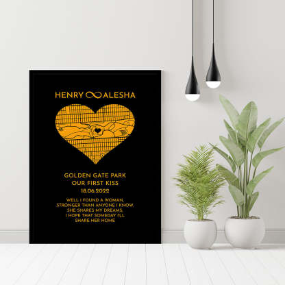 CUSTOM ART / HEART MAP DESIGN- For Memory Gift