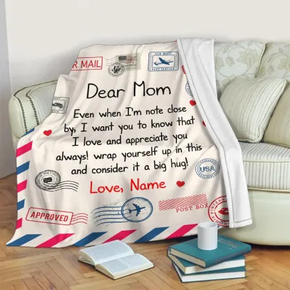 Personalized Mothers Day Gifts, Gifts for Mom, Letter To Mom Blanket, Your Own Meaningful Message, Mama Mom Gifts from Daughter/Son-Creatgifts