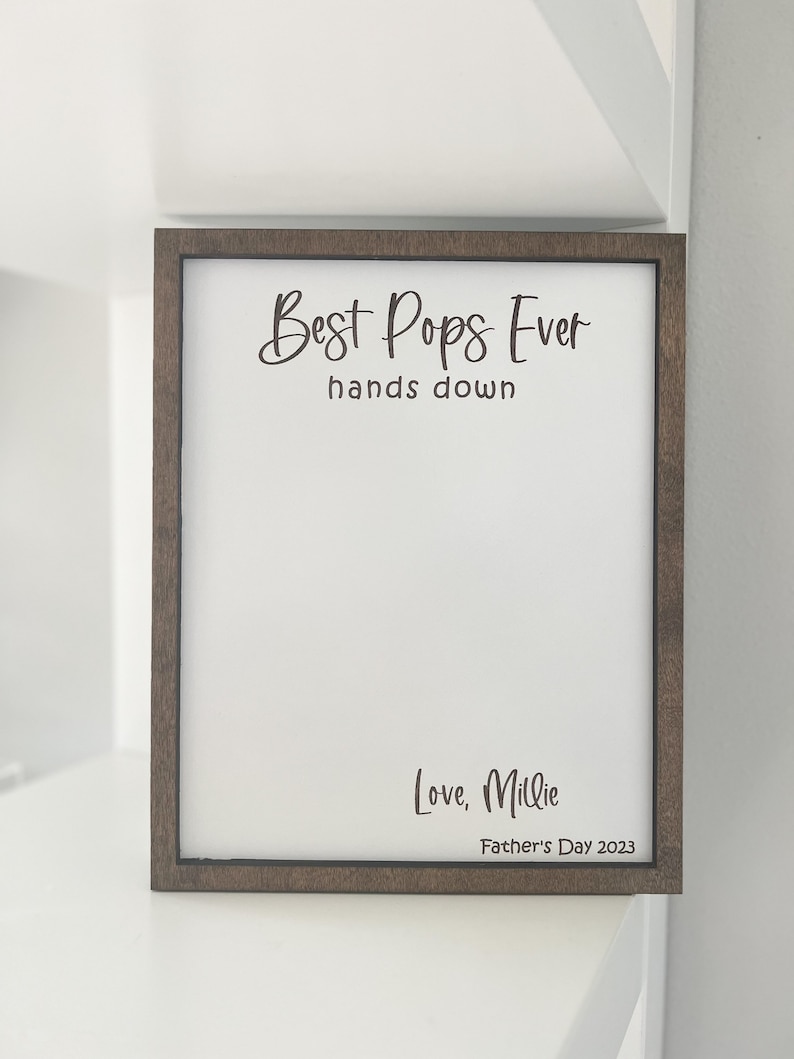 Father’s Day Handprint Sign – DIY Wooden Keepsake Gift from Kids for Dad