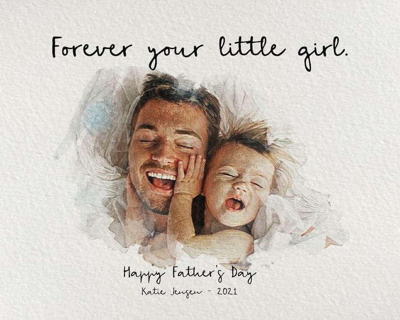 Personalized Dad Drawing Gift – Custom Family Sketch from Daughter or Wife, Father’s Day & Birthday Keepsake