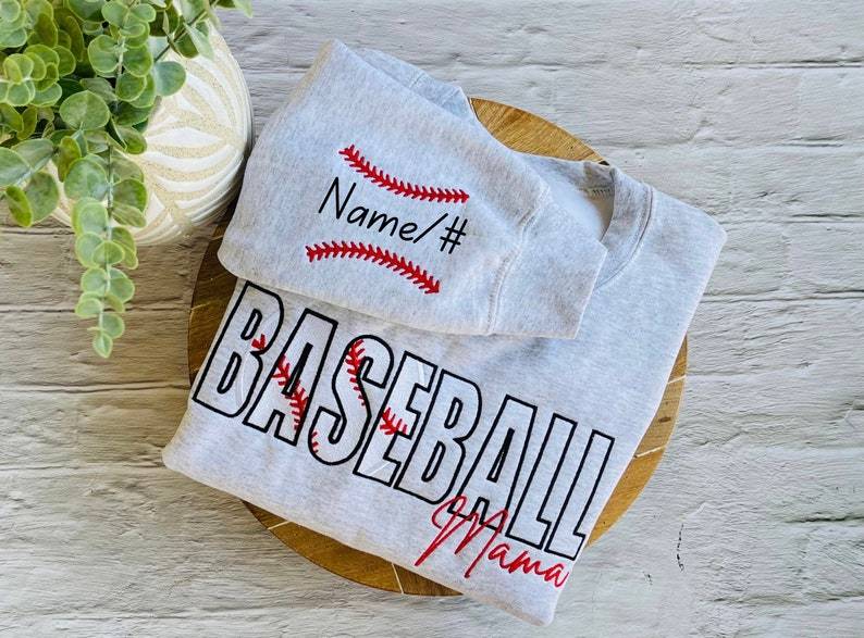  Personalized Baseball Mama Sweatshirt, Hoodie, T-shirt