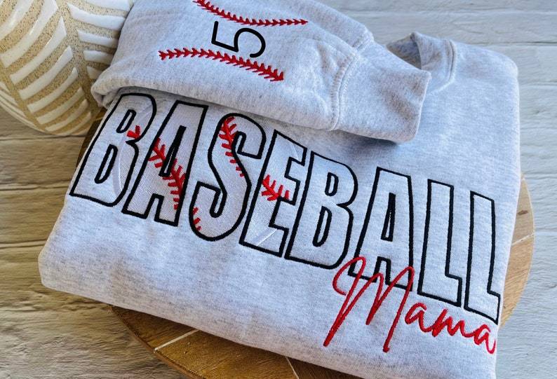  Personalized Baseball Mama Sweatshirt, Hoodie, T-shirt
