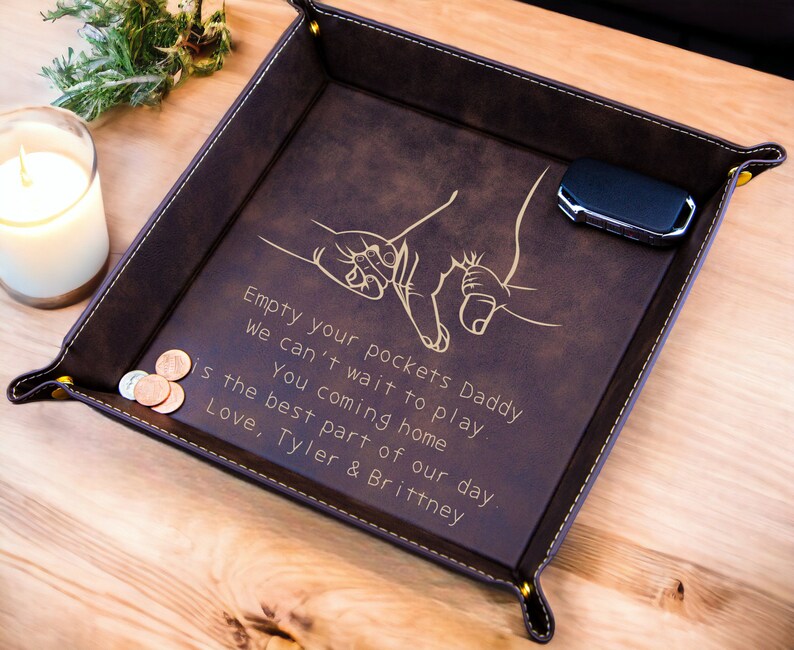 Valet Tray for Dad, Father's Day Gift, Catch All Tray, Custom Valet Tray, EDC Tray
